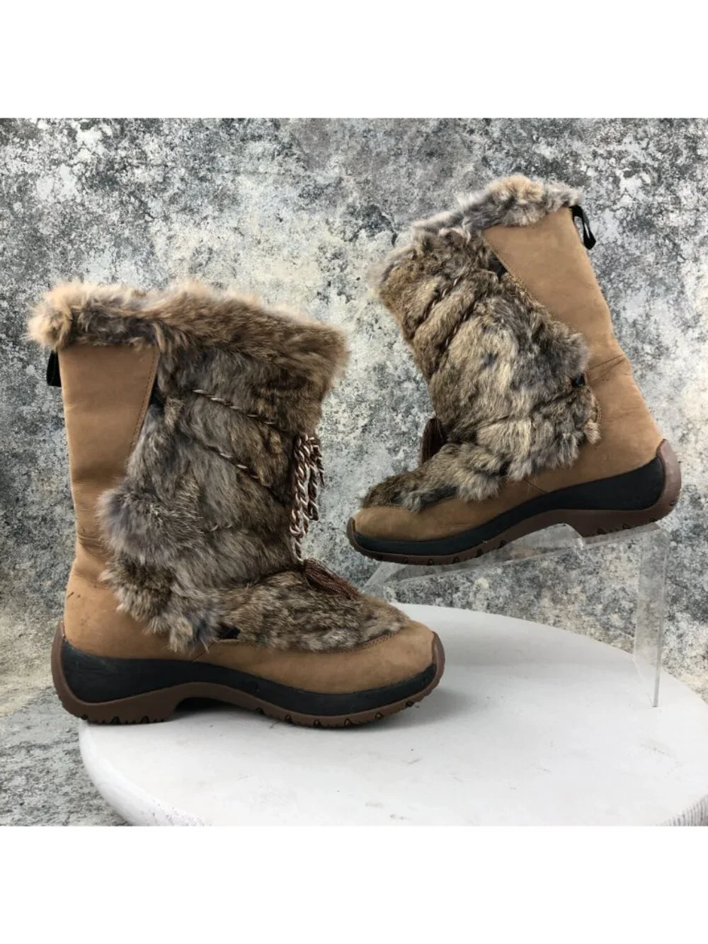 Ulu Women's Size 7 Brown Leather Waterproof Primaloft Lace-Up Winter Boots FAIR